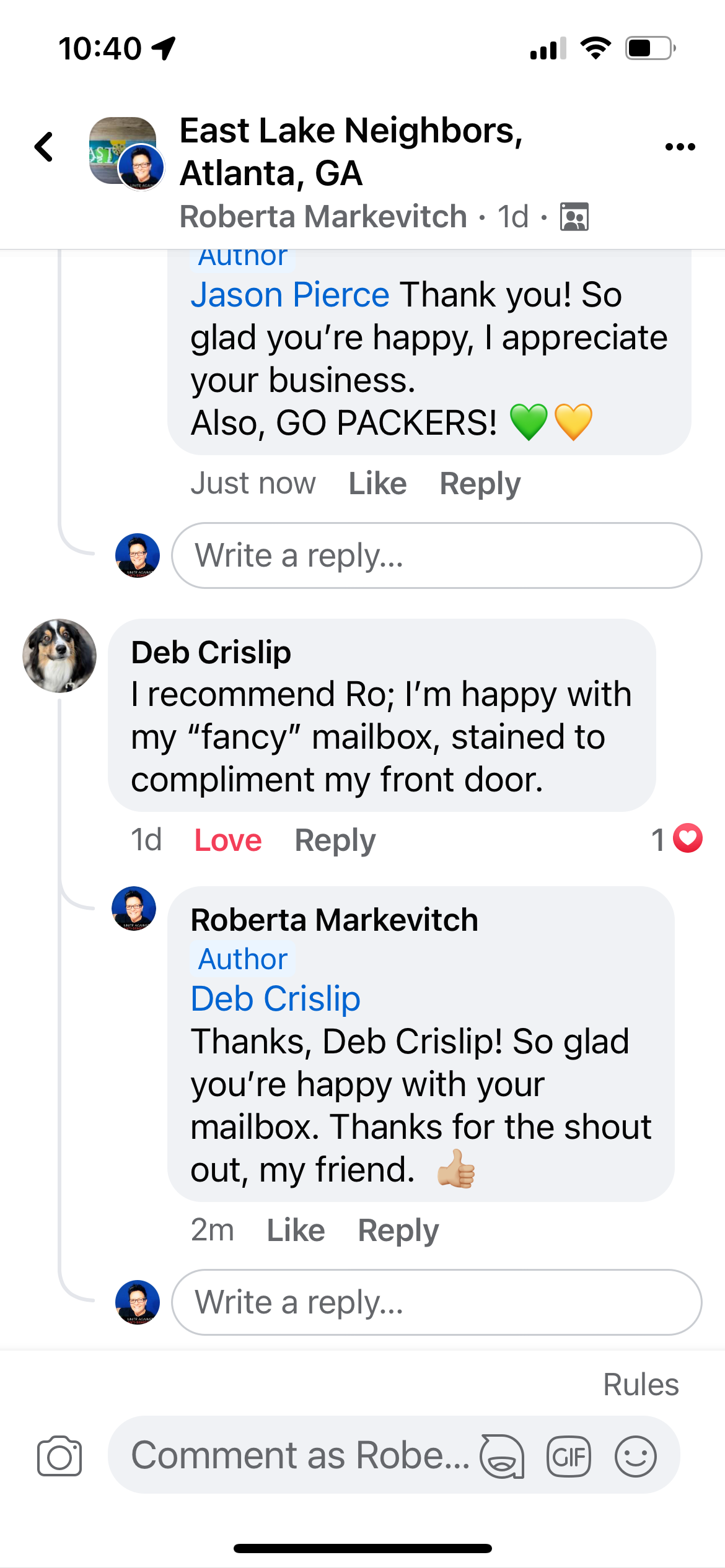 Customer review