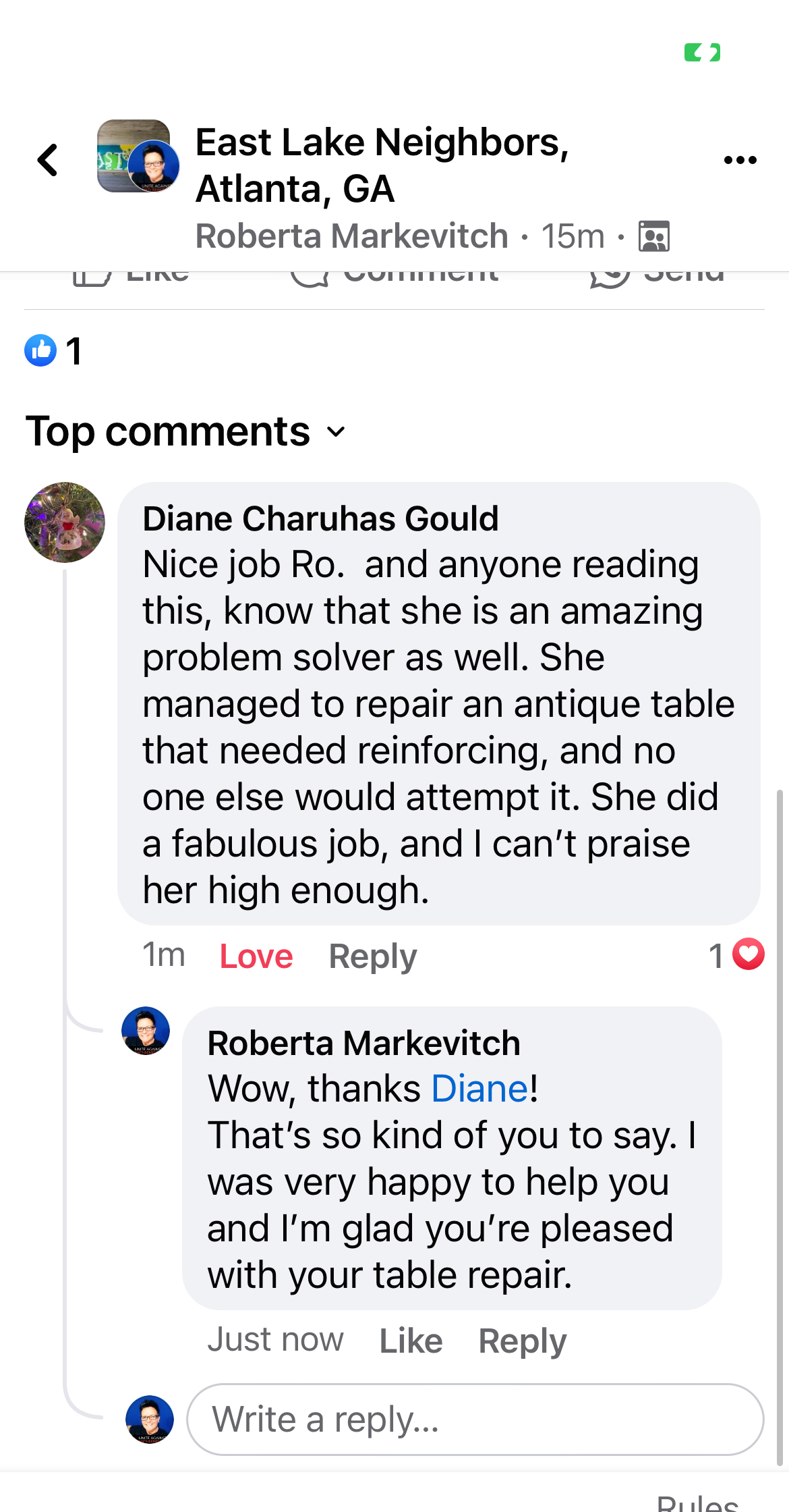 Customer review
