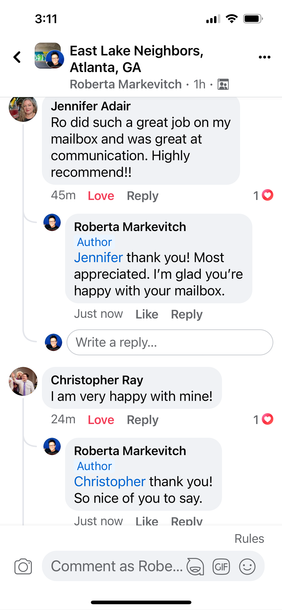 Customer review