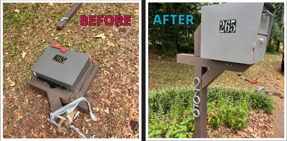 Mailbox post repair